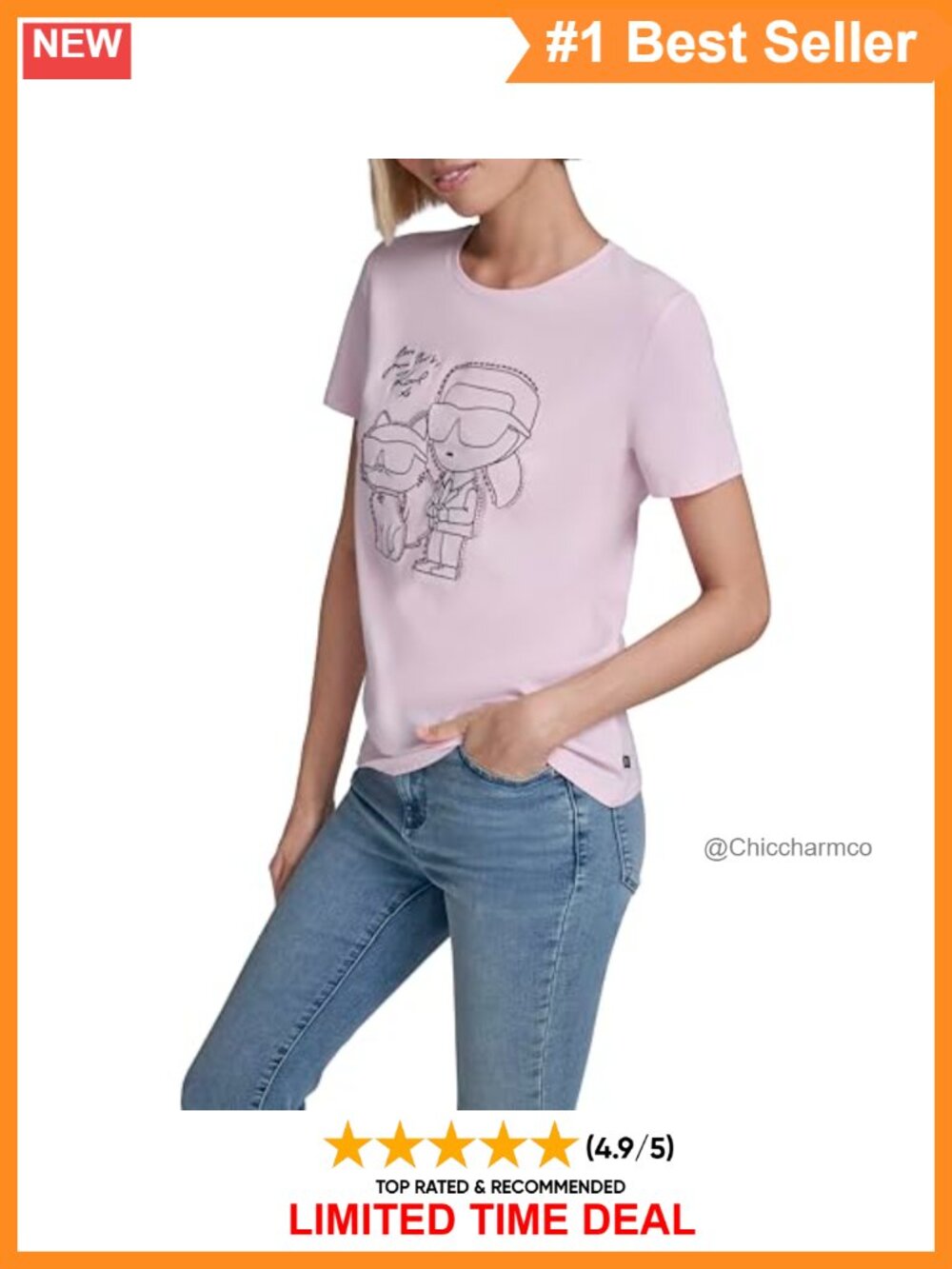Logo T-Shirt Crew Neck Short Sleeve Regular Fit Pull On Tee